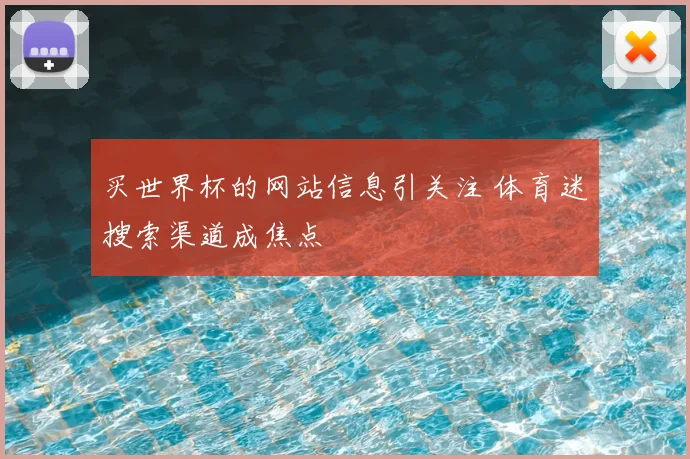 买世界杯的网站信息引关注 体育迷搜索渠道成焦点